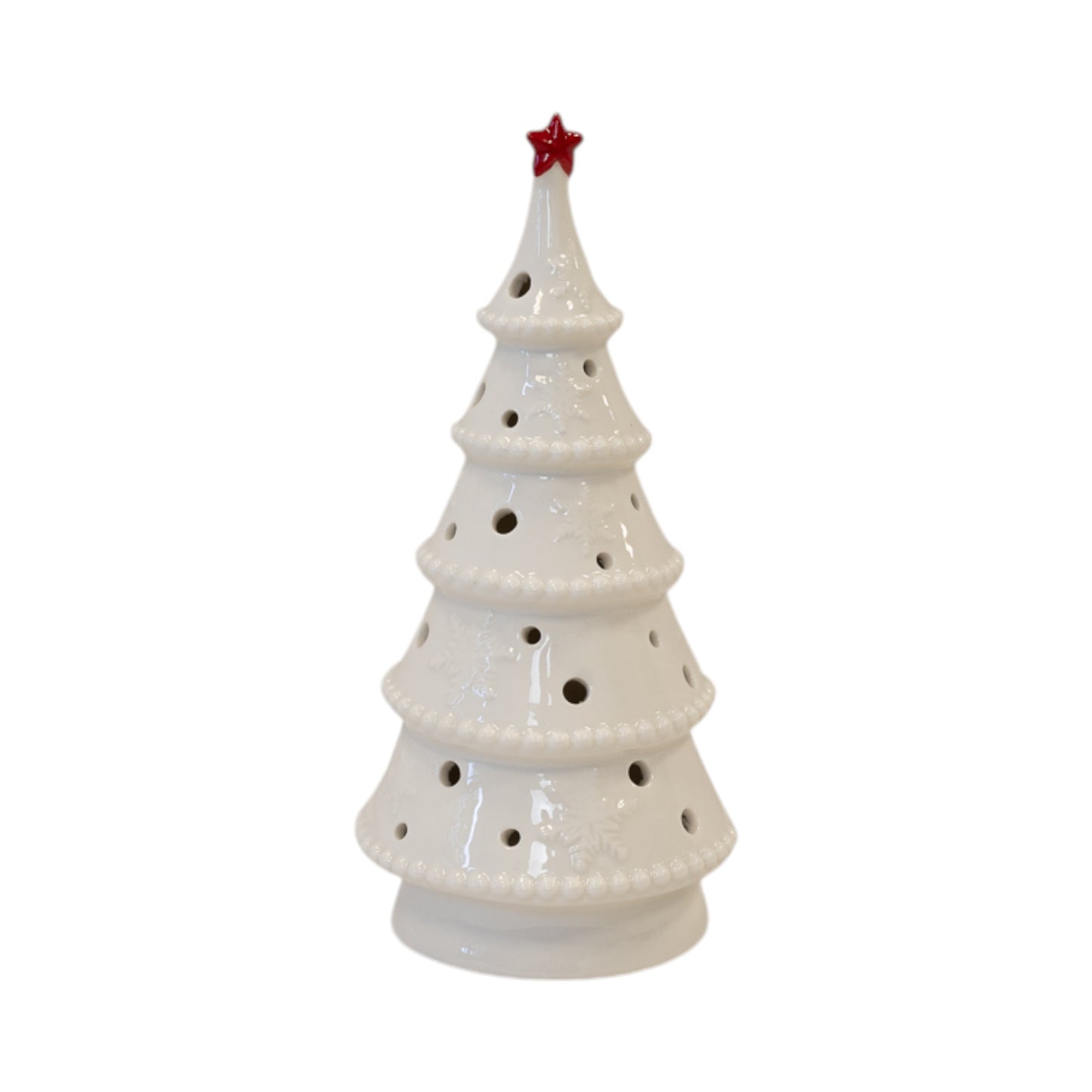 Large LED Winter Wonderland Tree with Star 25cm