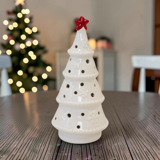 LED Winter Wonderland Tree with Star 20cm