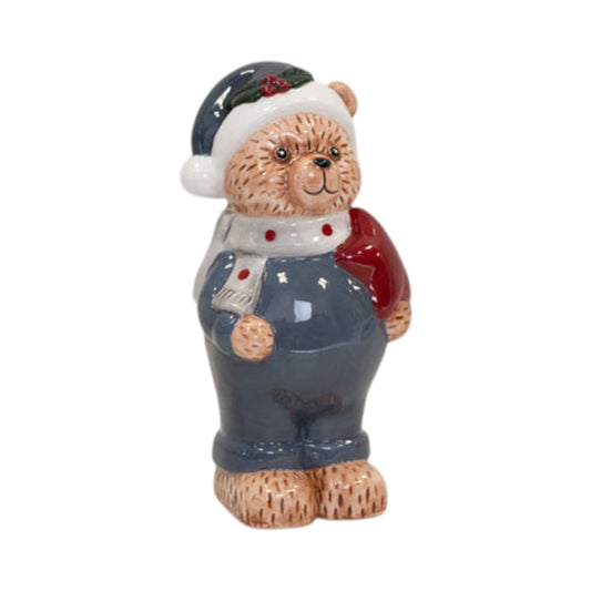 Satchville Bear in Winter Blue Christmas Decoration