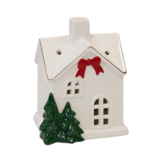 Medium Christmas Home with Red Bow