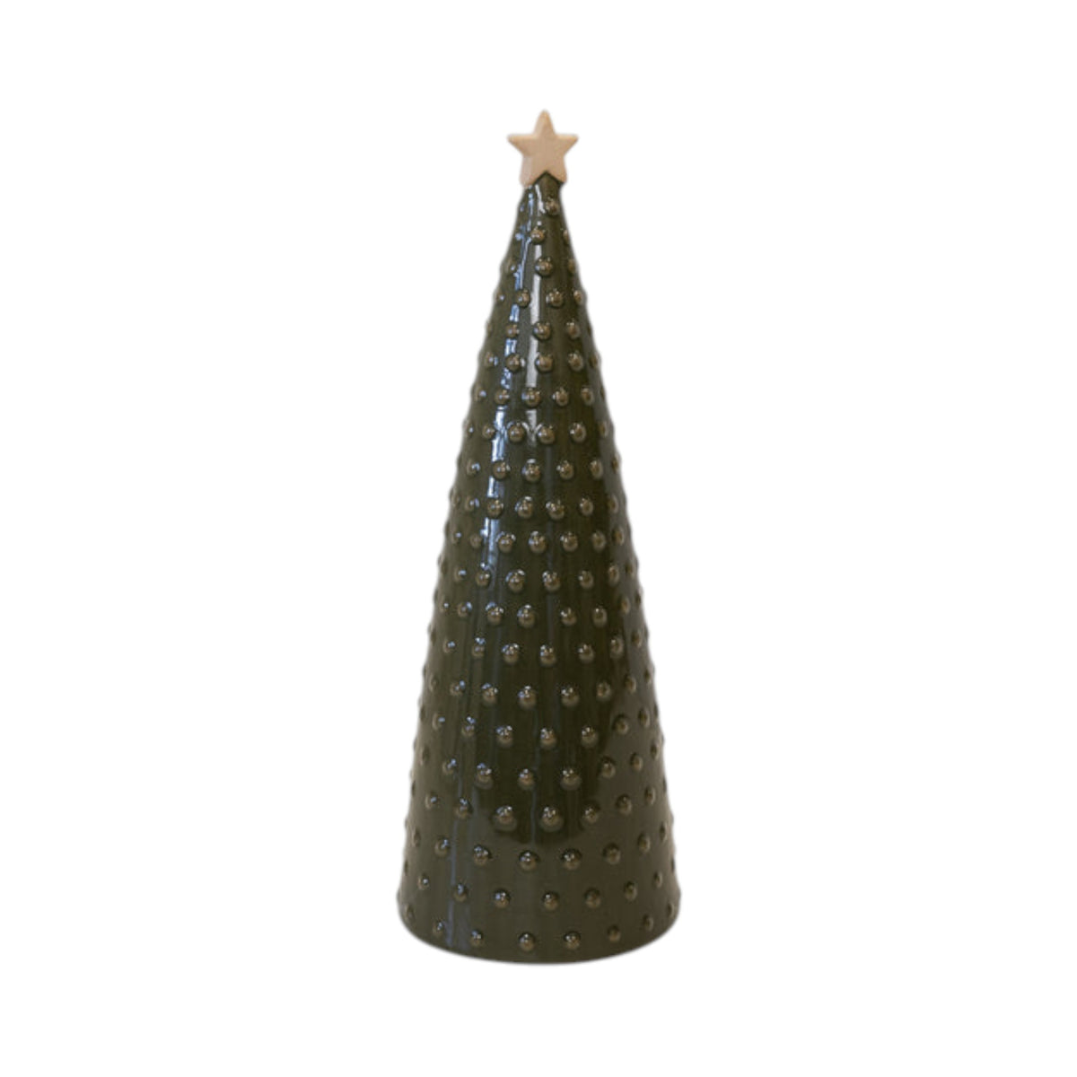 Ceramic Green Pimpled Christmas Tree Large
