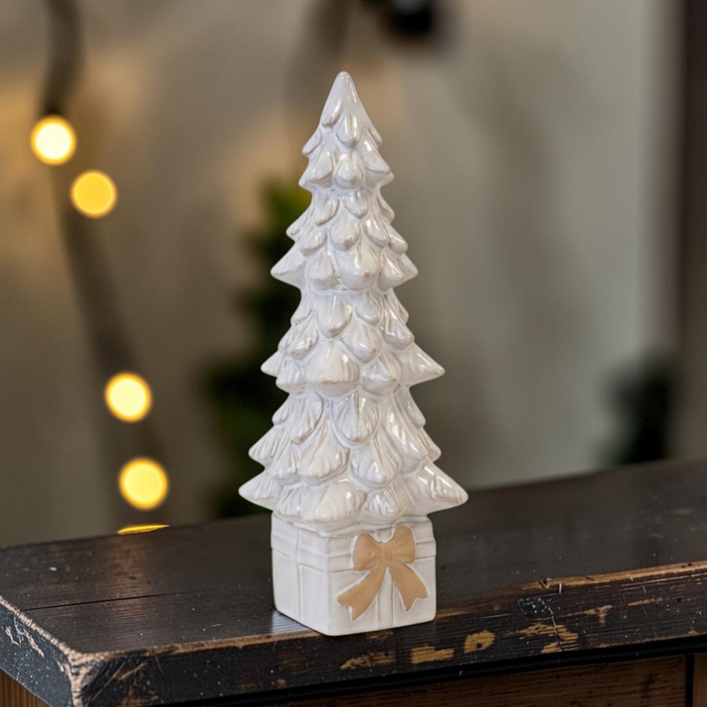 Ceramic Natural Christmas Tree on Box