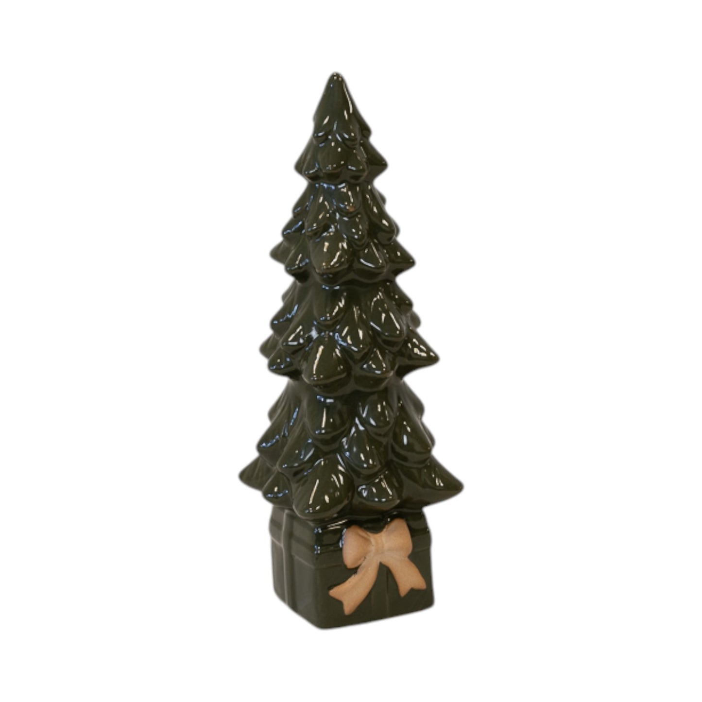 Ceramic Green Christmas Tree on Box