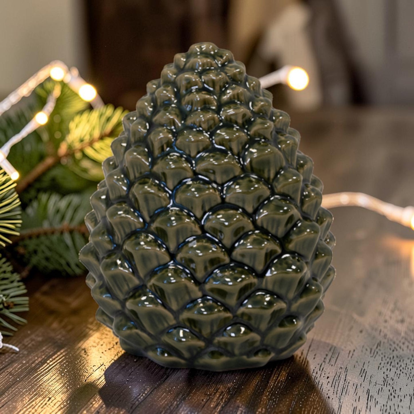 Ceramic Natural Pinecone Decoration Medium