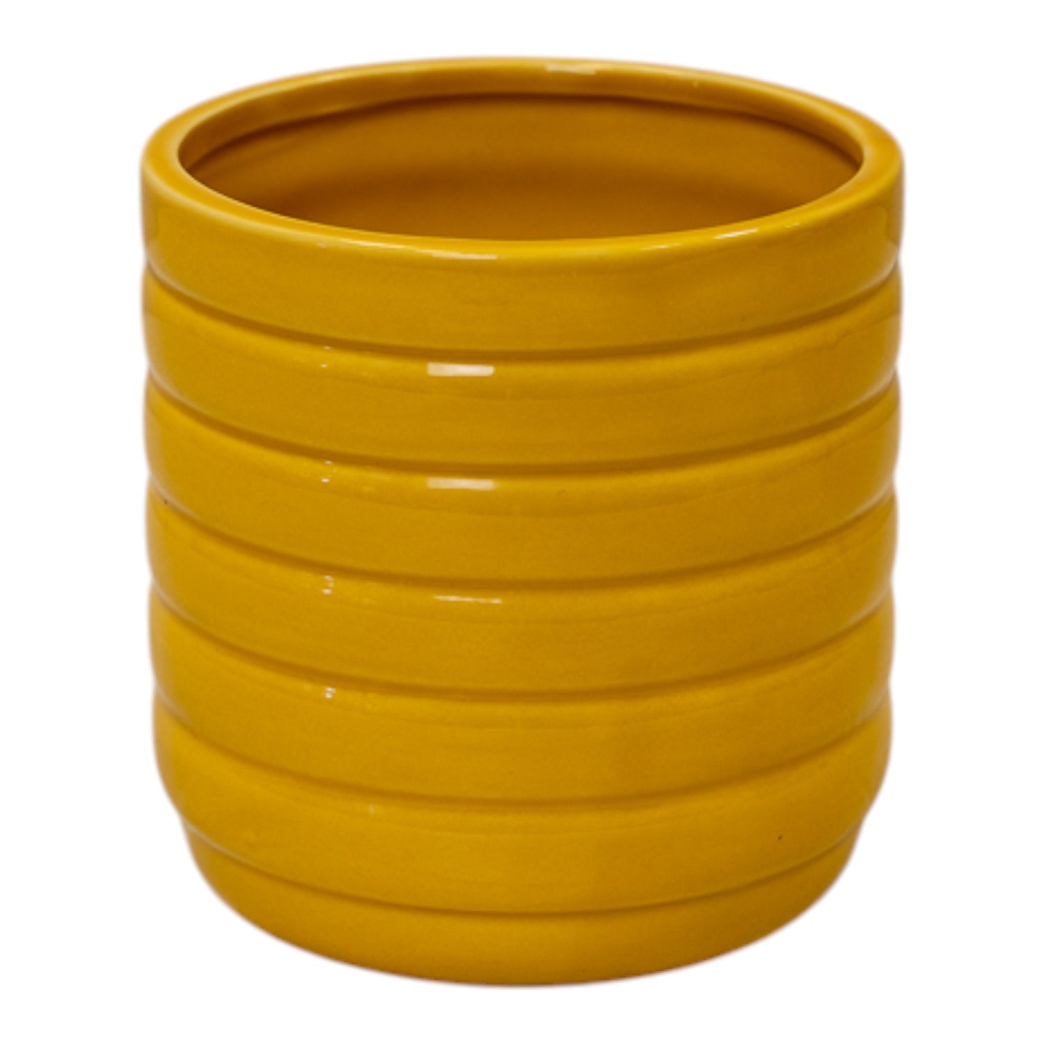 Mustard Beehive Ceramic Pot