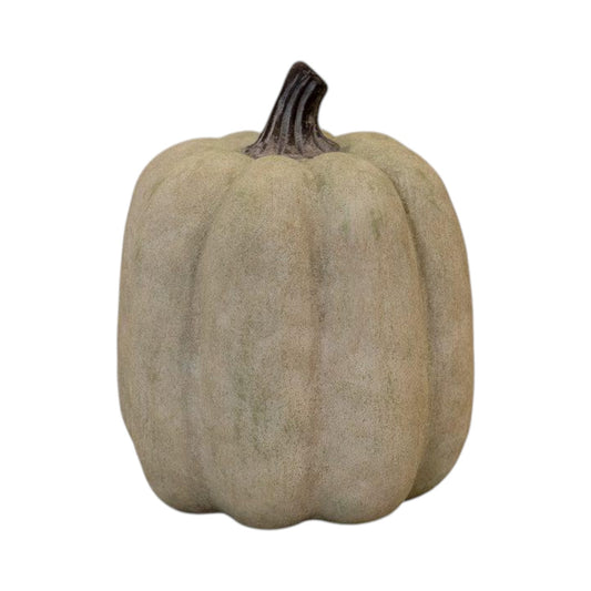Large Dusty Green Ceramic Pumpkin Ornament