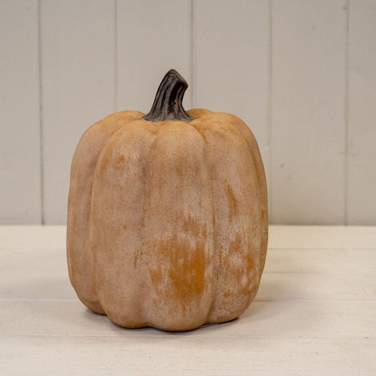 Large Pale Orange Ceramic Jack O'Lantern Ornament