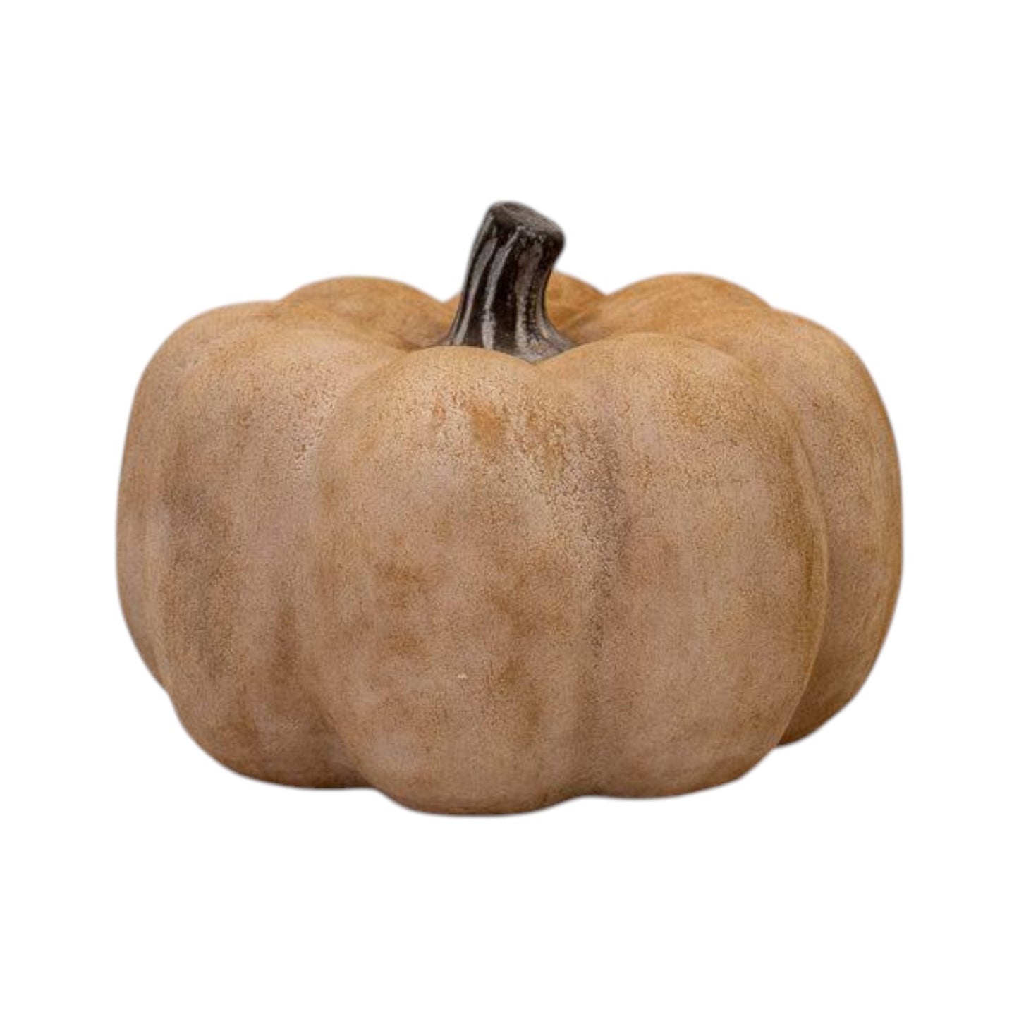 Pale Orange Large Ceramic Pumpkin Ornament