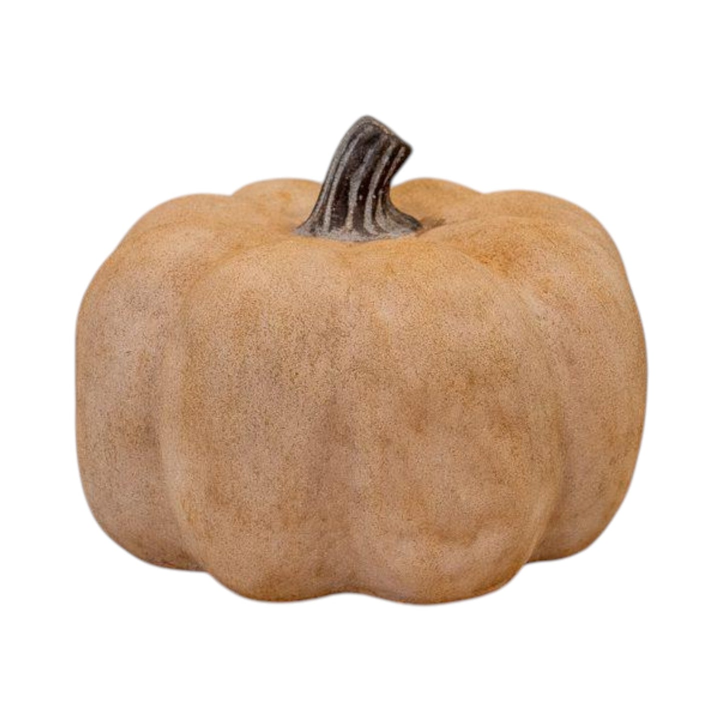 Pale Orange Medium Ceramic Pumpkin Ornament