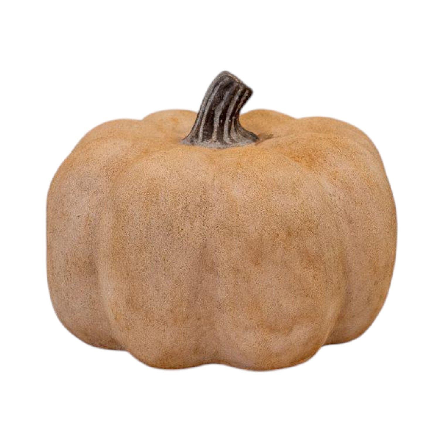 Pale Orange Medium Ceramic Pumpkin Ornament