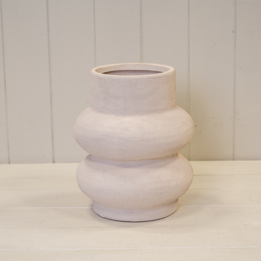 Stone White Sculptured Decorative Vase