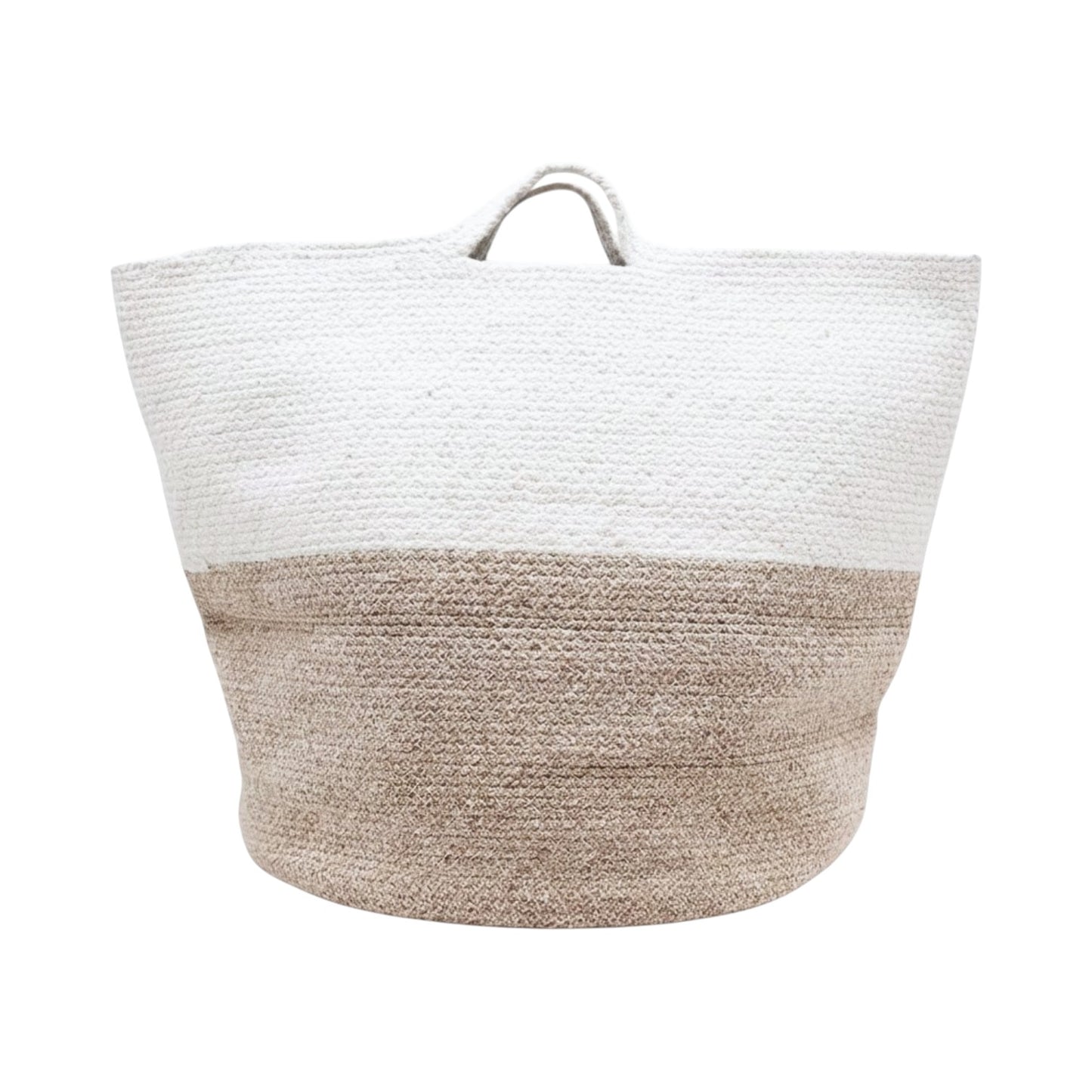 Cotton Rope Laundry / Storage Big Basket 45x40cm - Beige | Four Candle