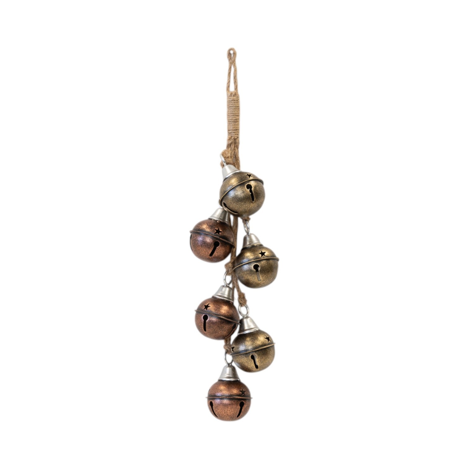 Metal Gold and Copper 5 Bauble Hanging Garland