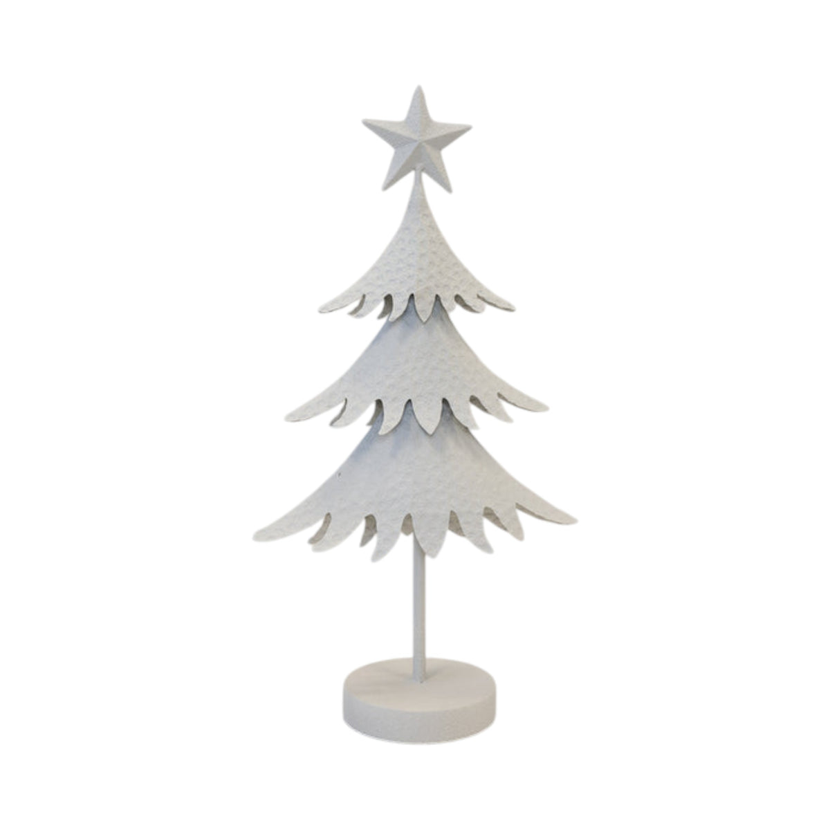 Large Off White Metal Christmas Tree Decoration 53cm