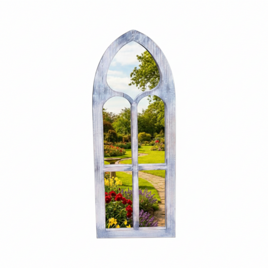 Wooden Church Style Wall Mirror 100cm