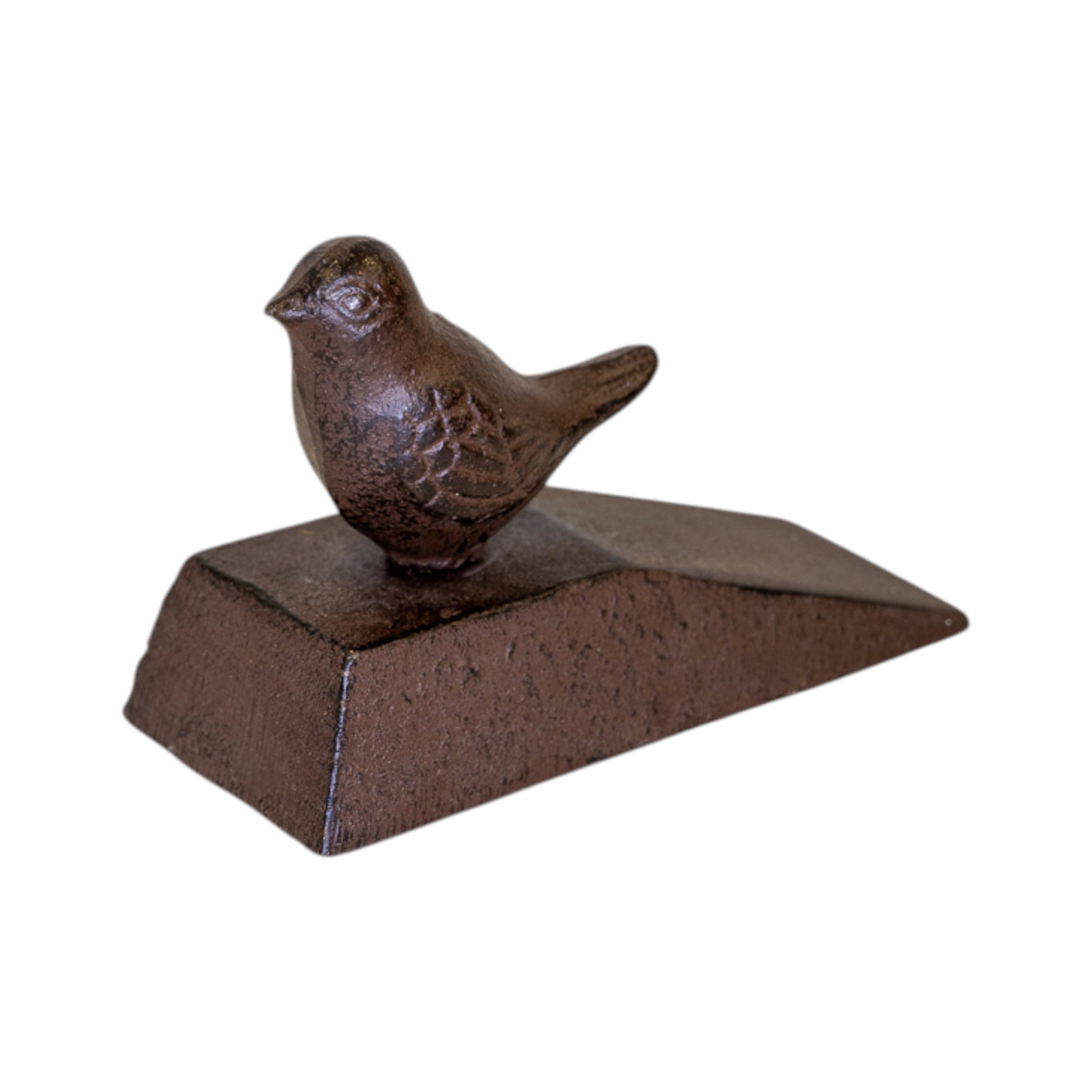 Cast Iron Door Wedge with Bird Decoration