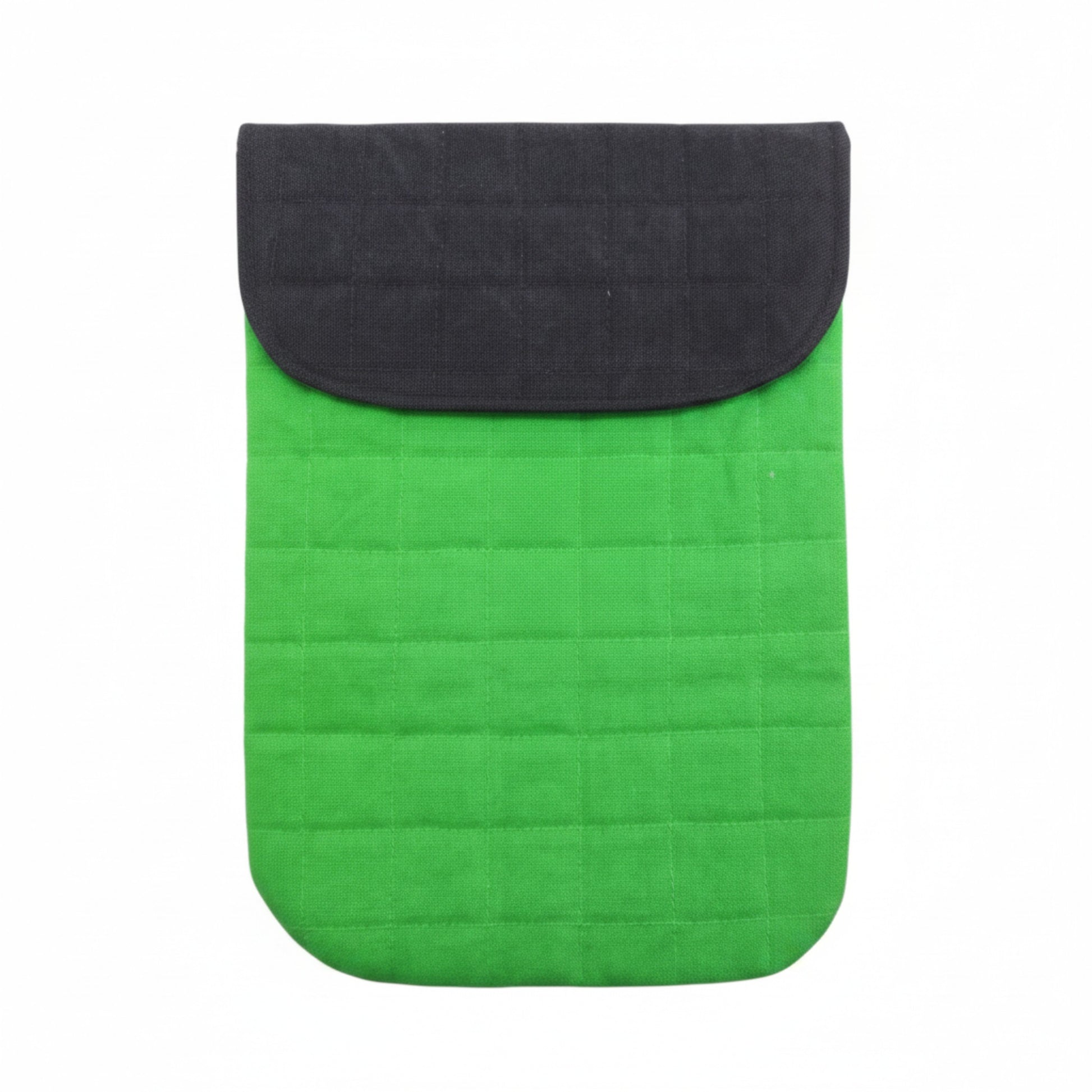 Frog Green 13 Inch Padded Laptop Pouch Stonewash Cotton