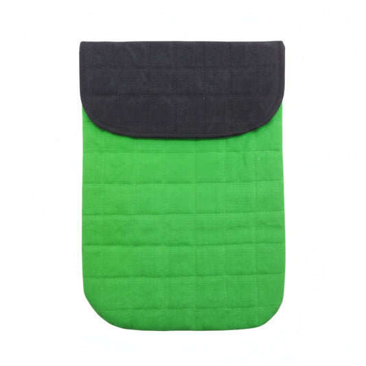 Frog Green 13 Inch Padded Laptop Pouch Stonewash Cotton