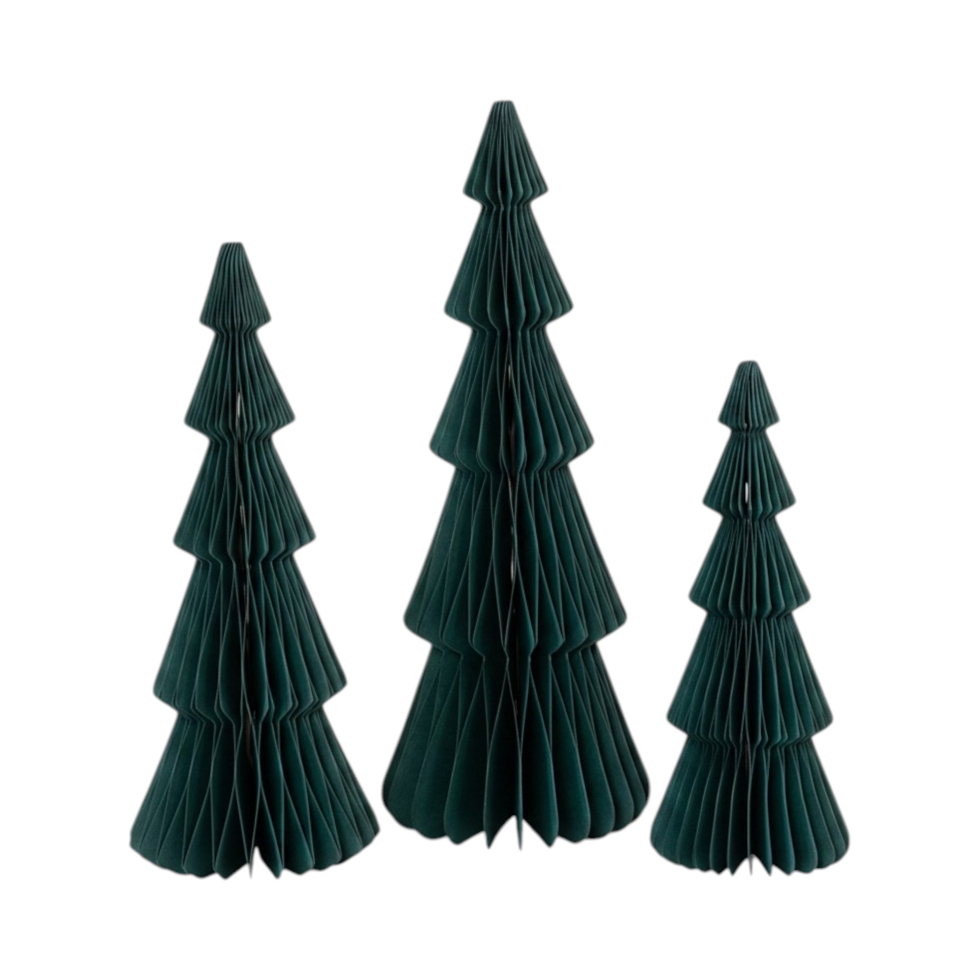 Set of 3 Green Standing Trees