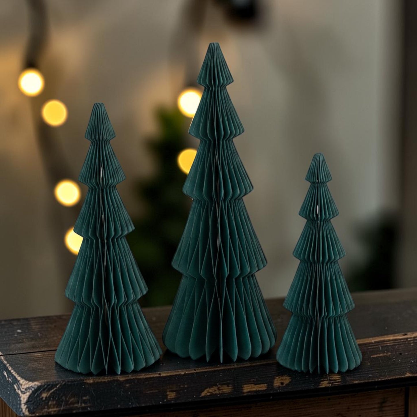 Set of 3 Green Standing Trees