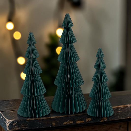 Set of 3 Green Standing Trees