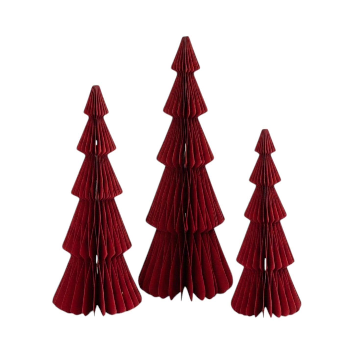 Set of 3 Red Standing Trees