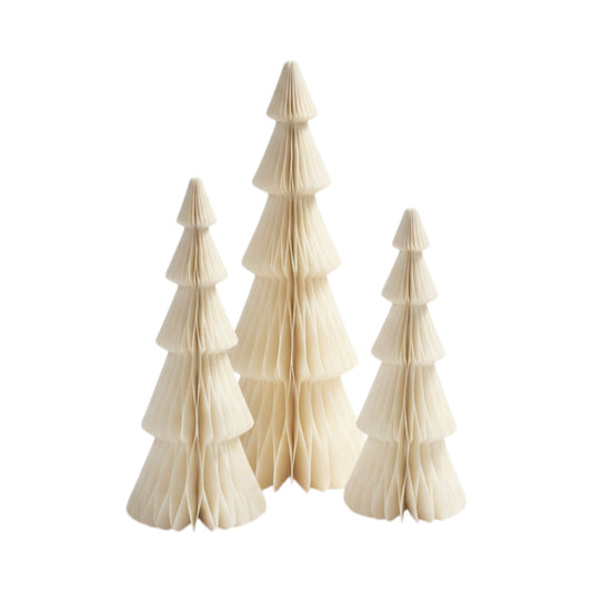 Set of 3 White Standing Trees