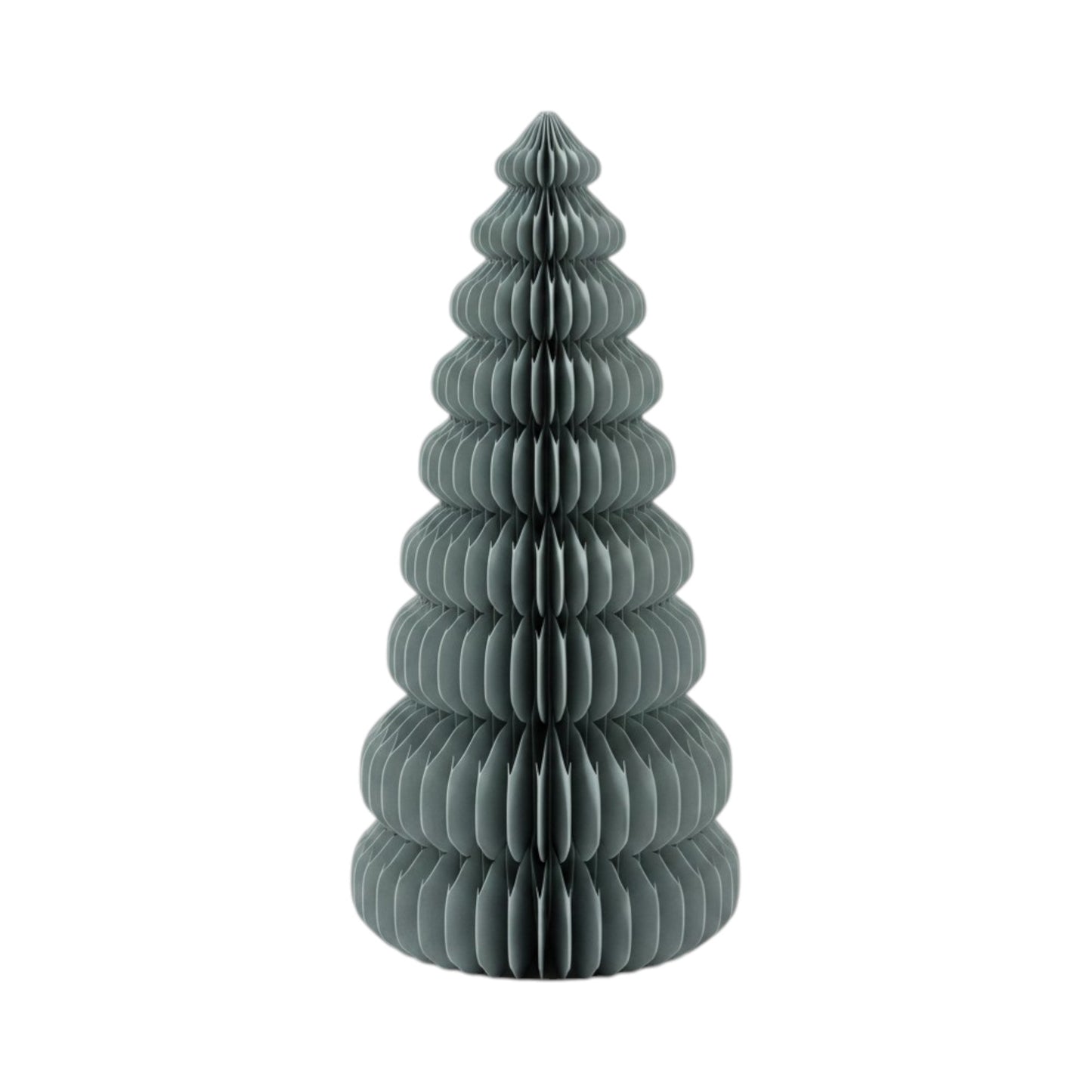 Large Paper Christmas Tree in Sage Green with Gold Edge