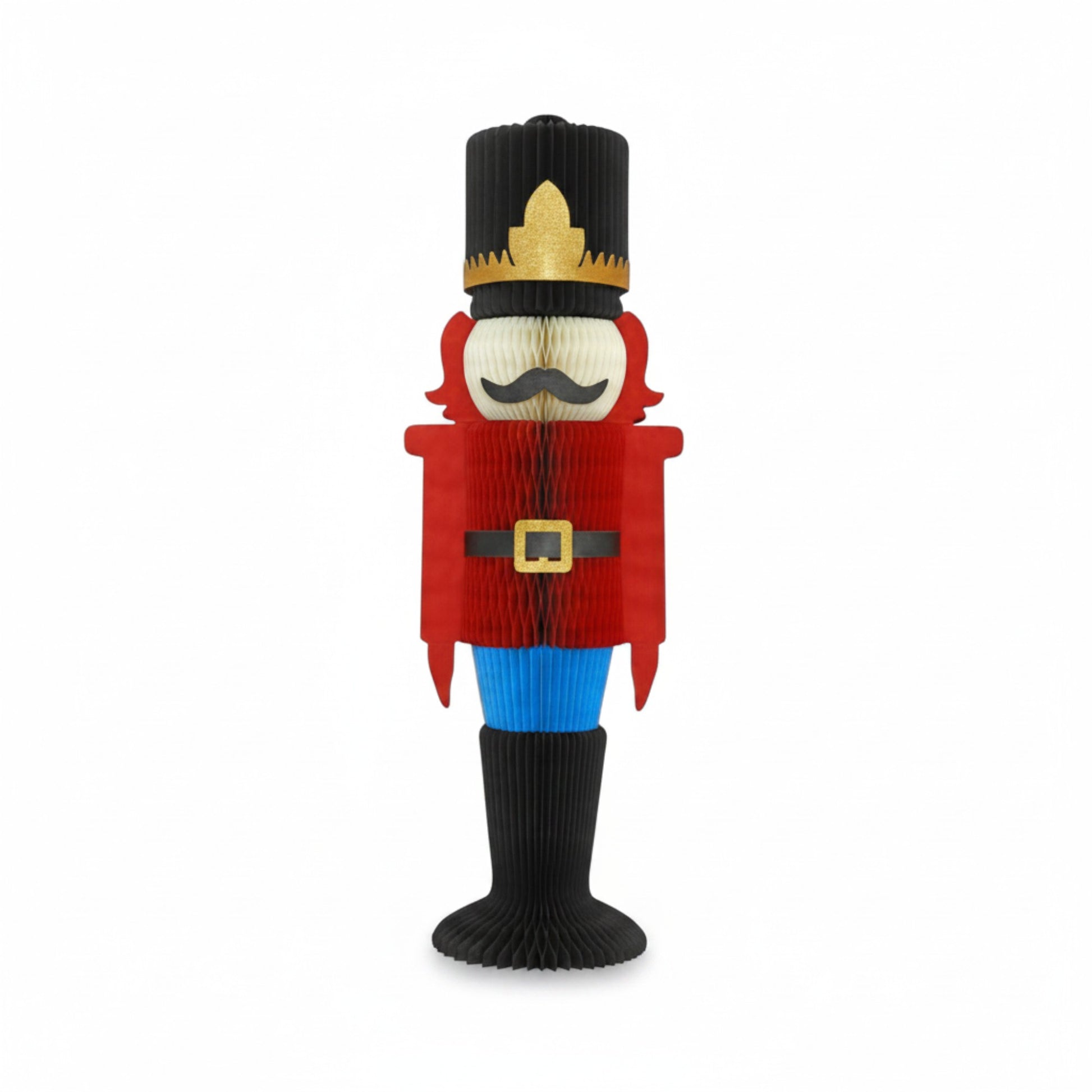 Paper Nutcracker in Traditional Colours with Magnet closings