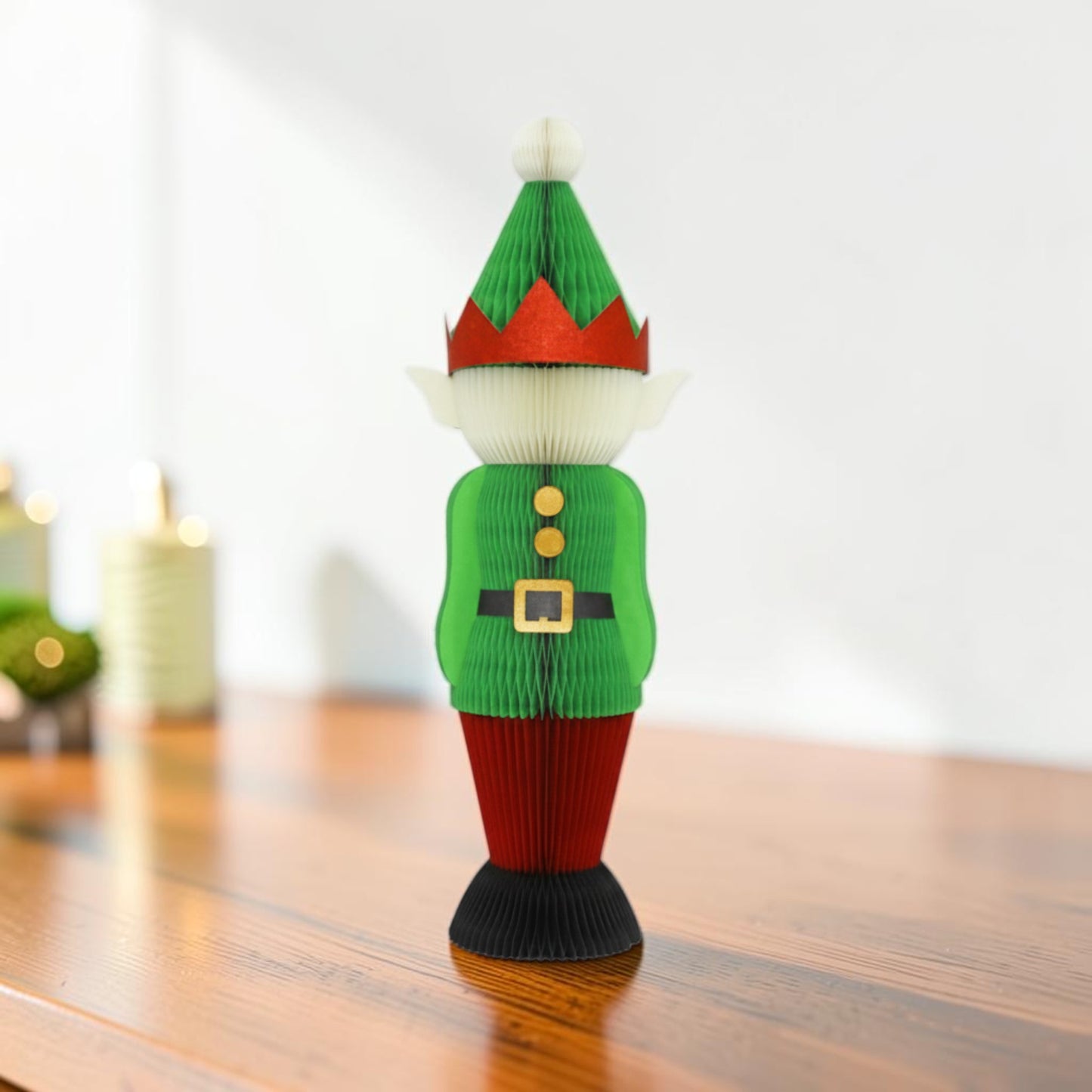 Paper Elf in Traditional Colours with Magnet closings