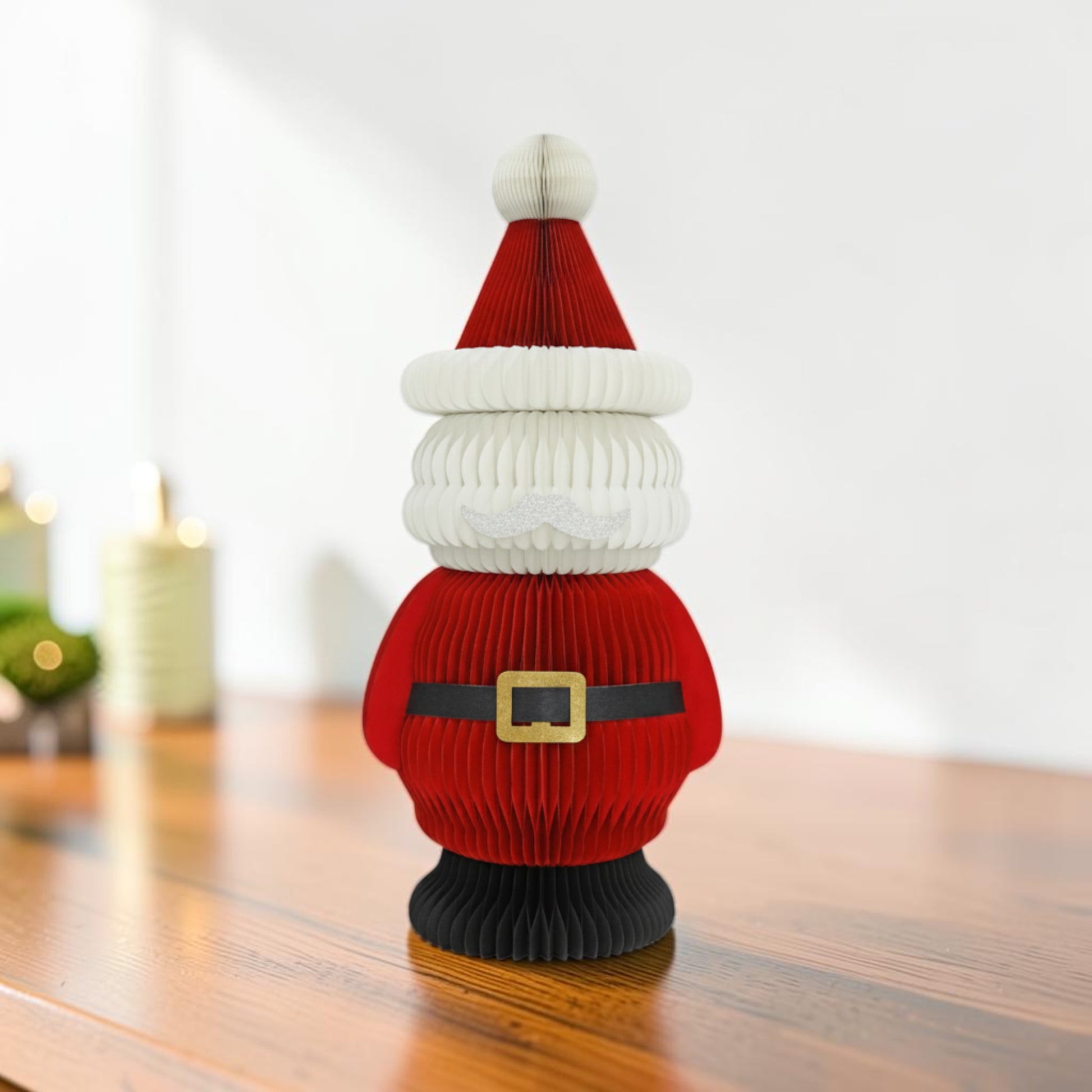 Paper Santa in Traditional Colours with Magnet Closings