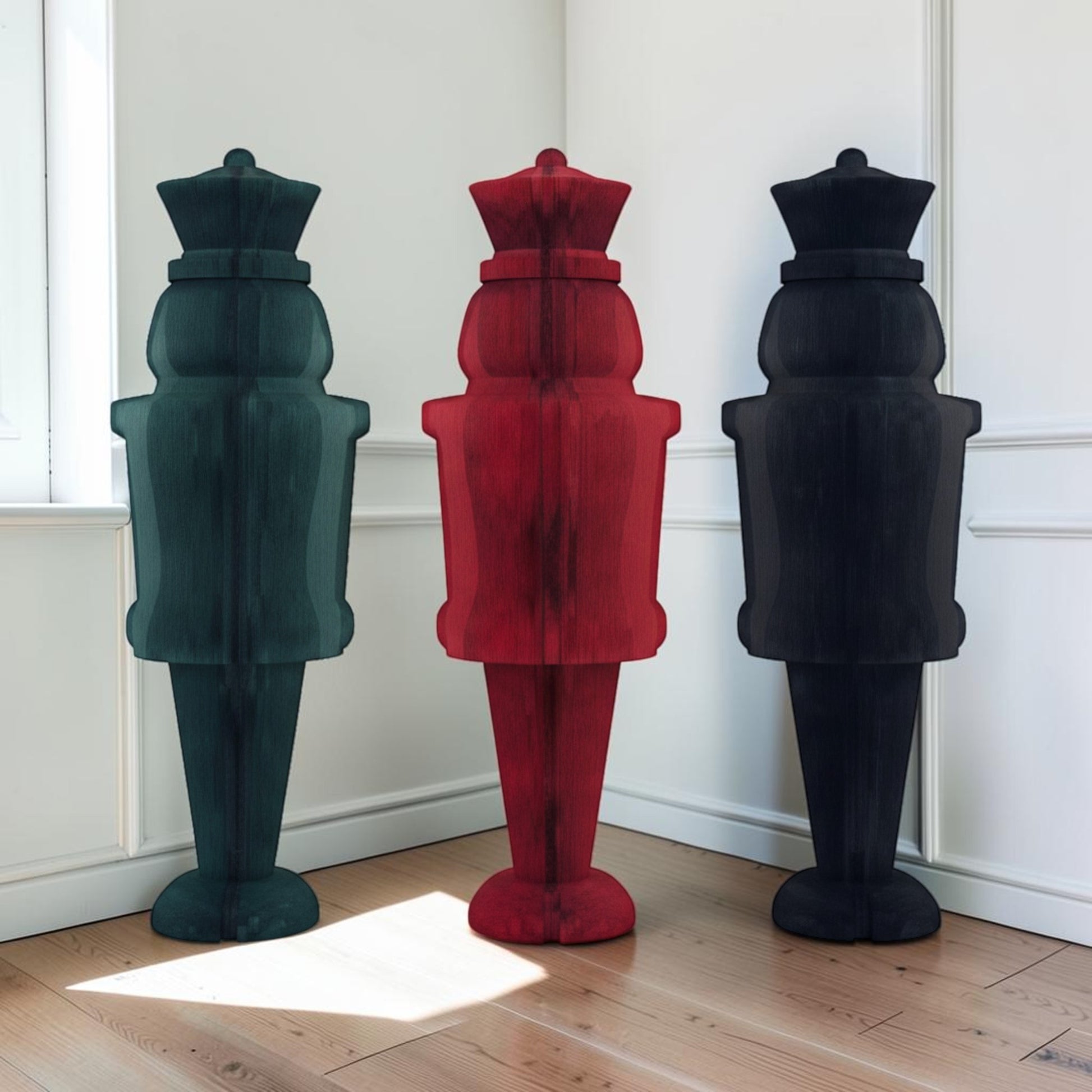 Paper Nutcracker In Warm Red