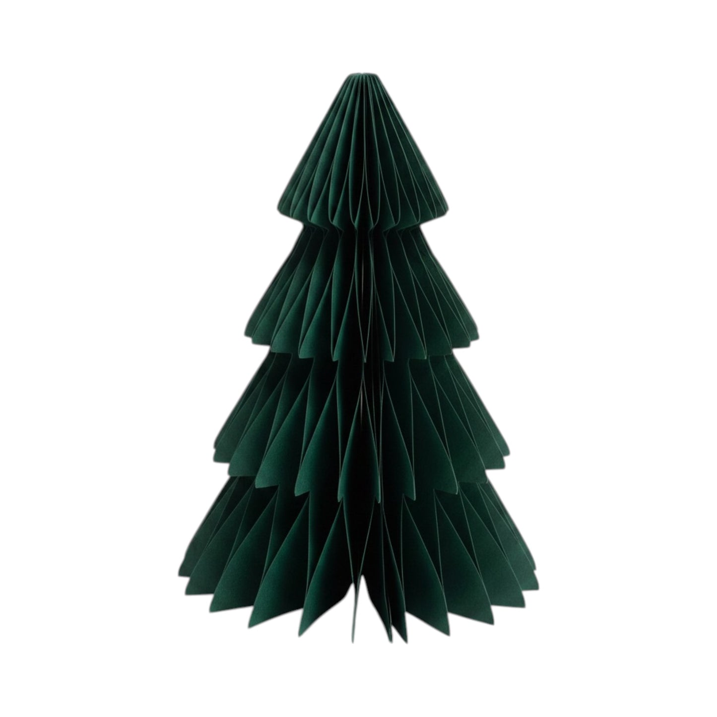 Set of 3 Dark Green Paper Christmas Trees 20CM