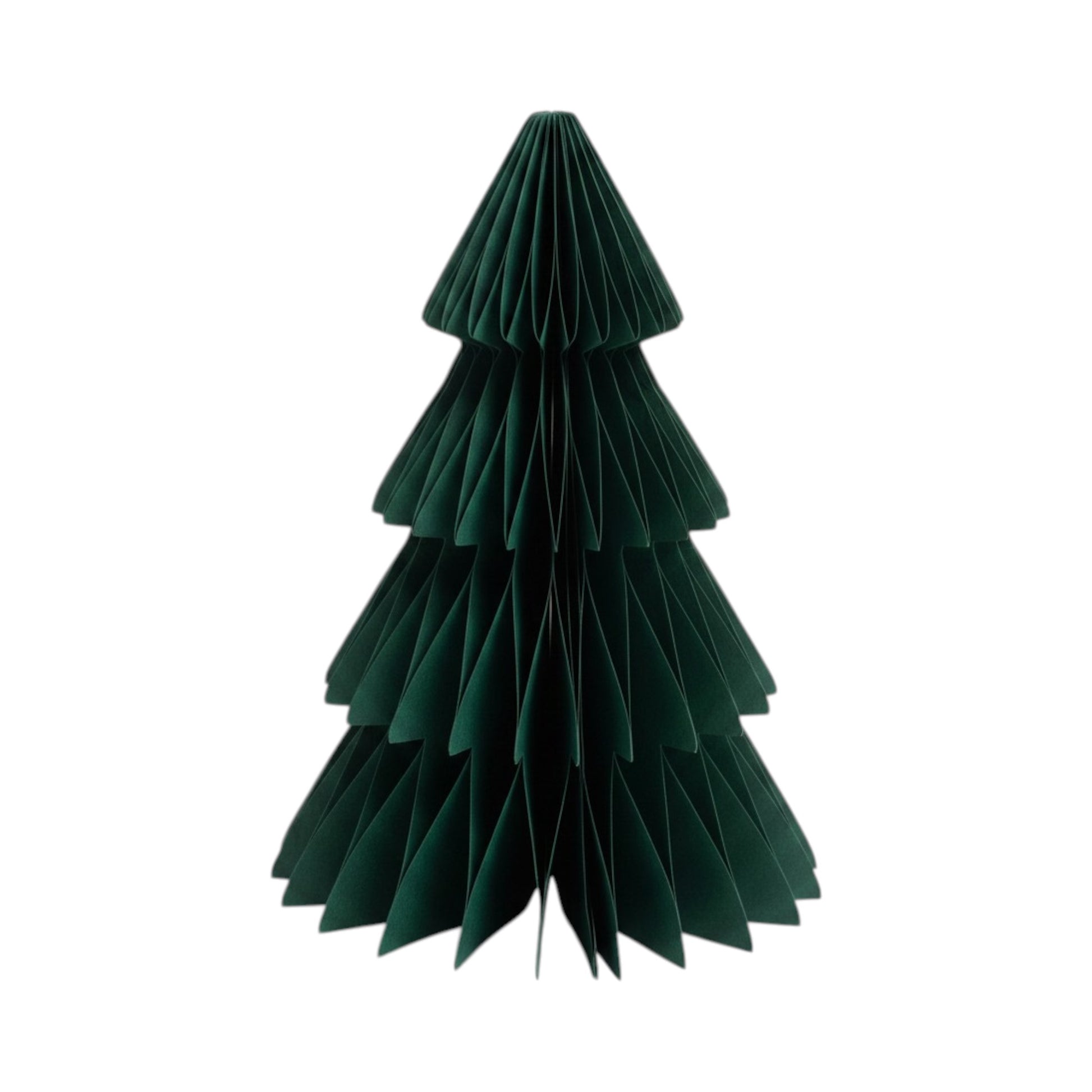 Set of 3 Dark Green Paper Christmas Trees 20CM