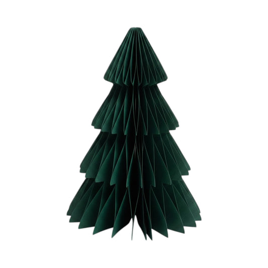 Set of 3 Dark Green Paper Christmas Trees 20CM
