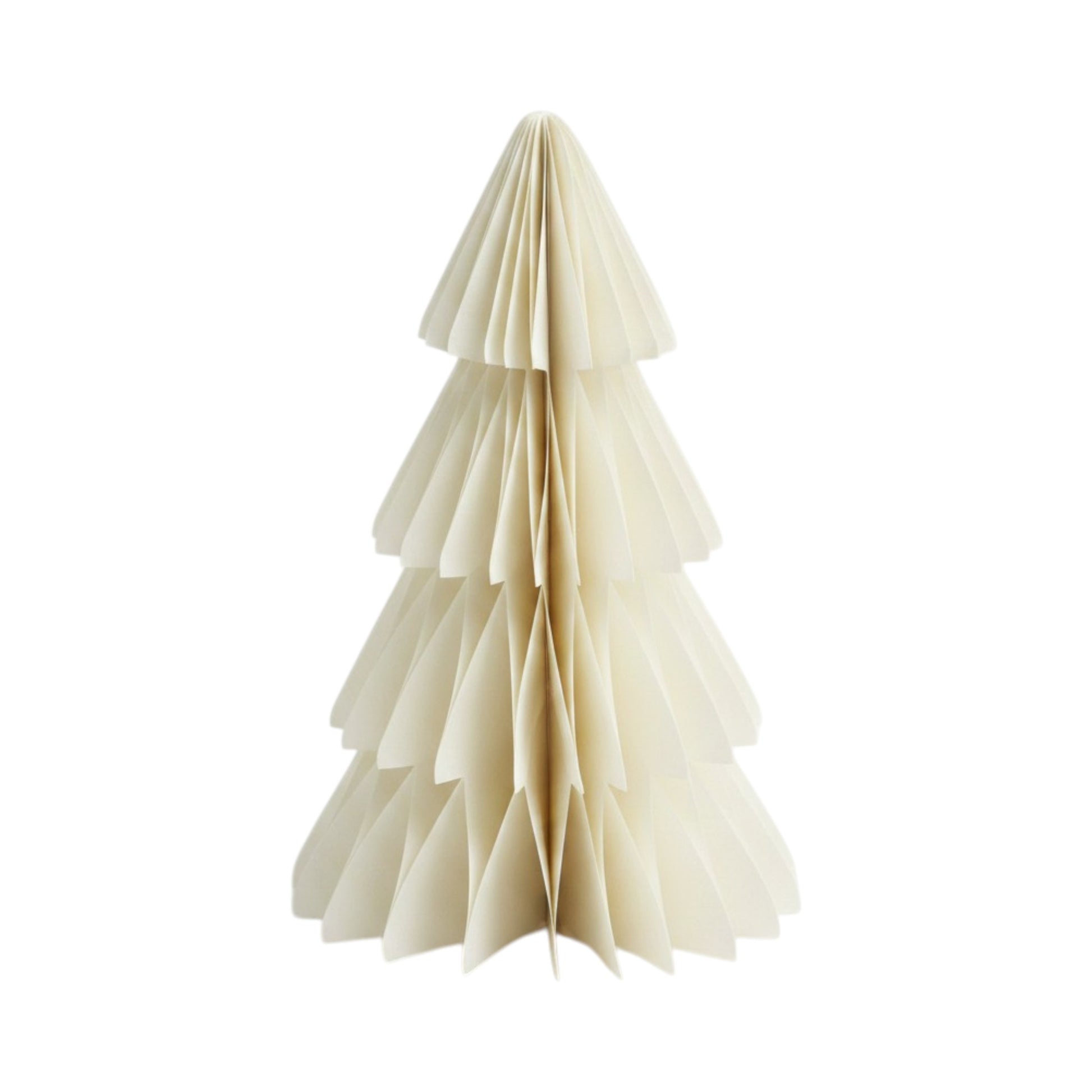 Set of 3 Winter White Paper Christmas Trees 20cm
