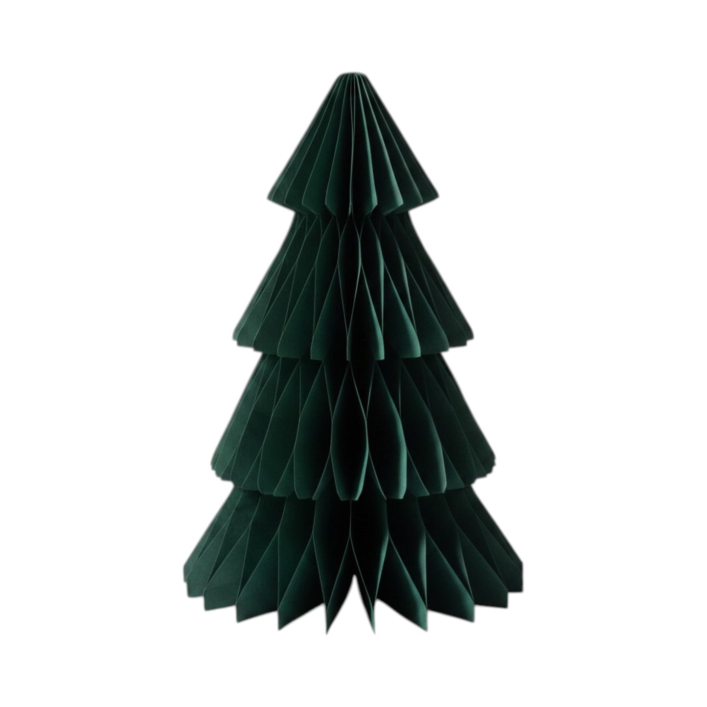 Set of 3 Dark Green Paper Christmas Trees 25cm