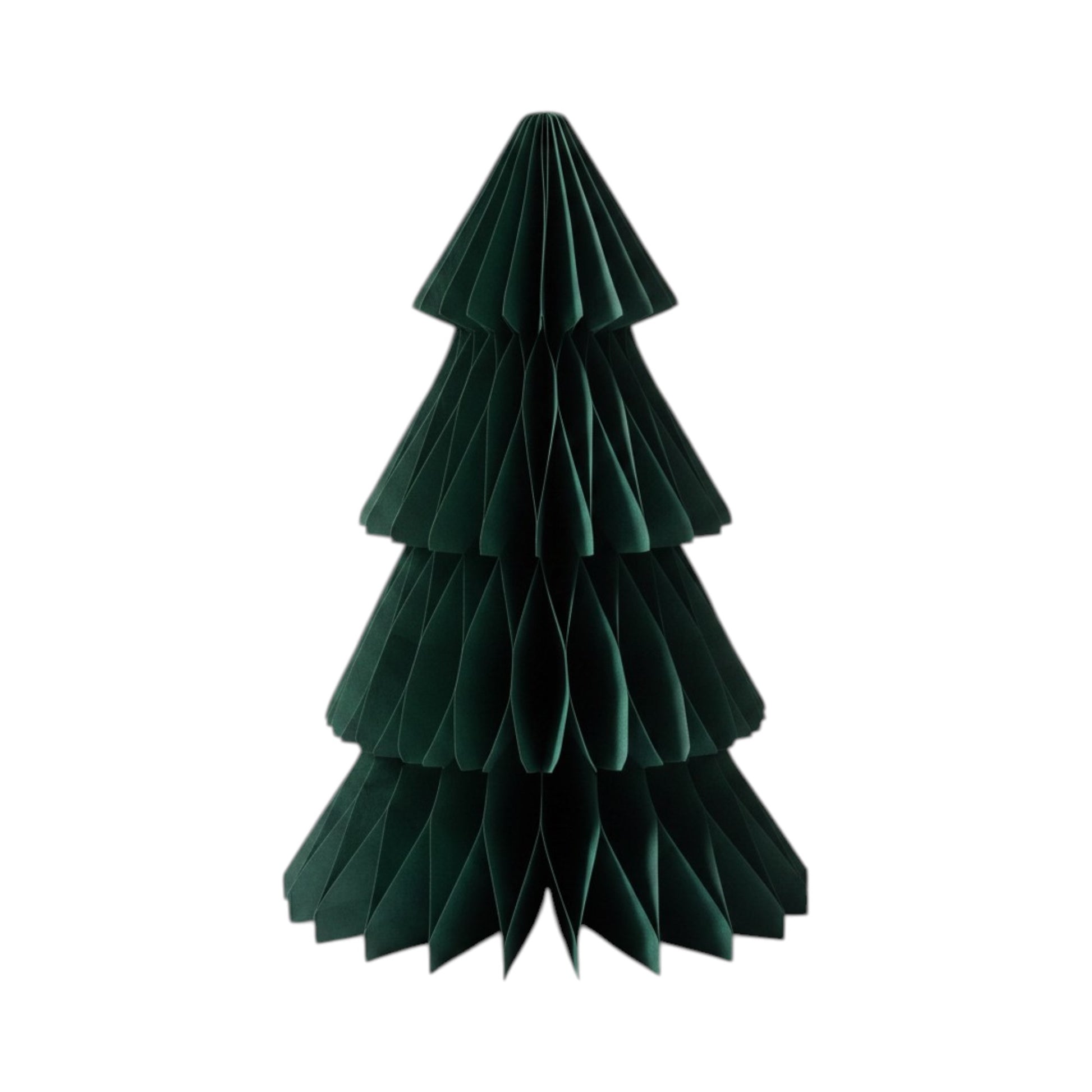 Set of 3 Dark Green Paper Christmas Trees 25cm