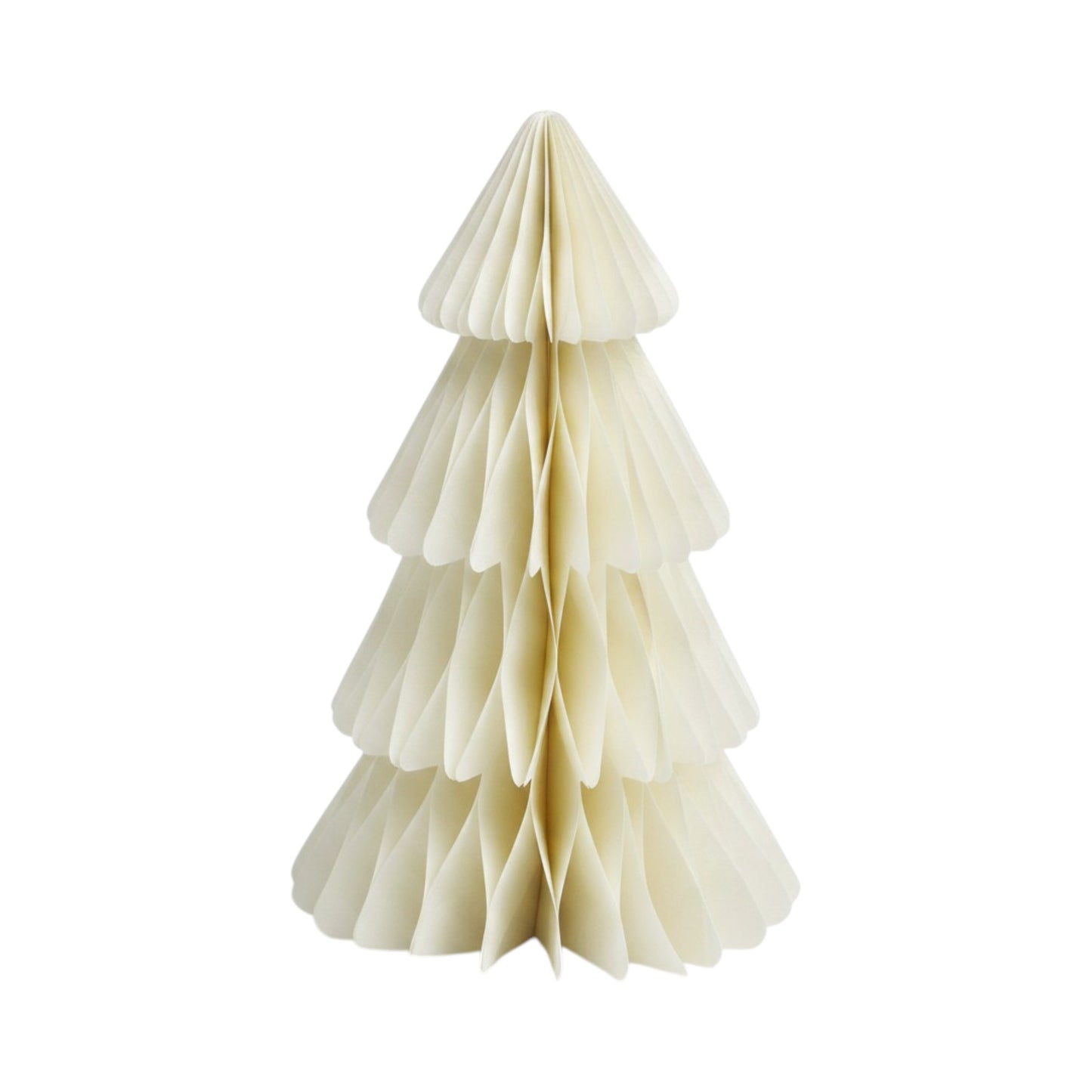 Set of 3 Winter White Paper Christmas Trees 25cm