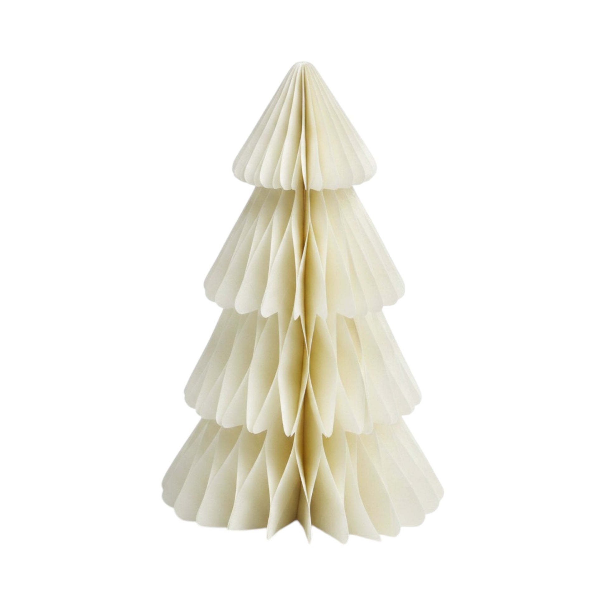 Set of 3 Winter White Paper Christmas Trees 25cm