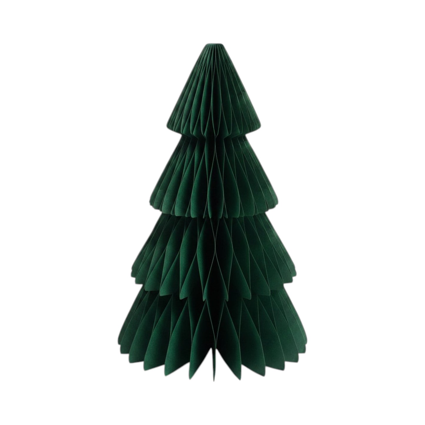 Set of 3 Dark Green Paper Christmas Trees 30cm