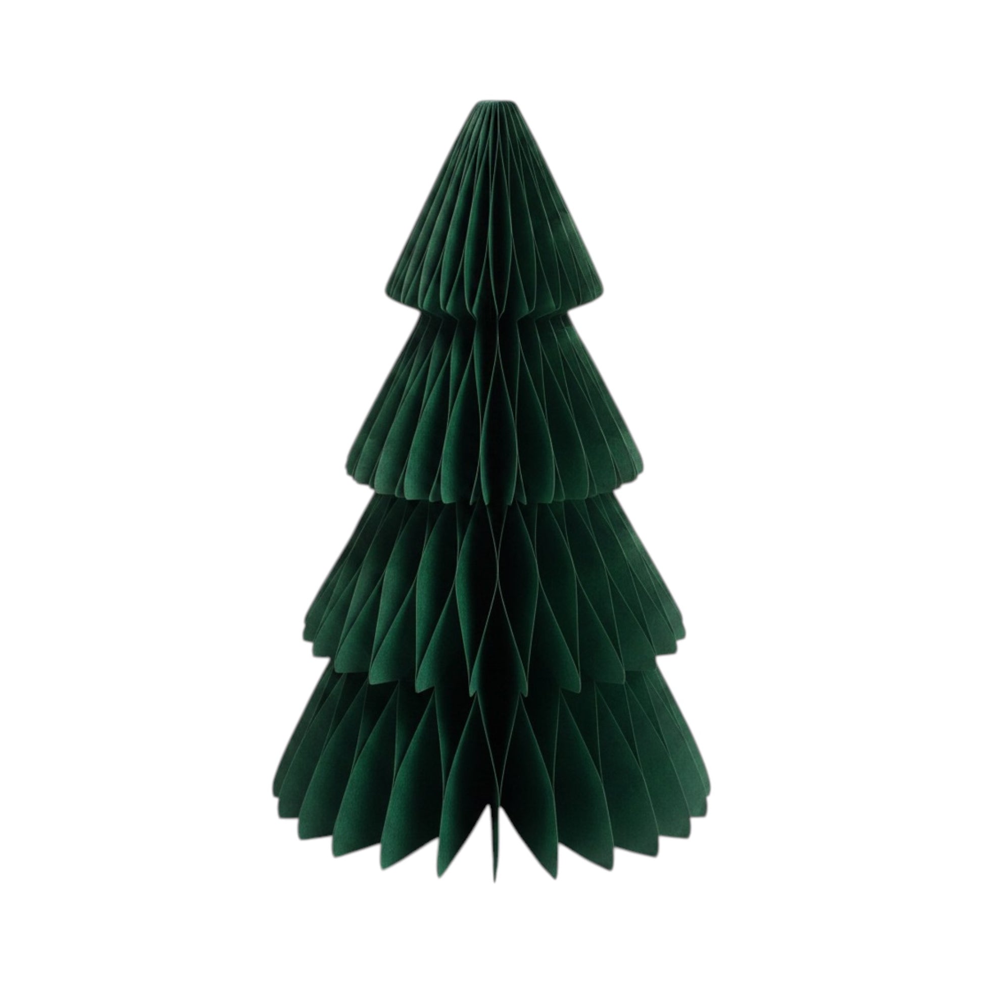 Set of 3 Dark Green Paper Christmas Trees 30cm