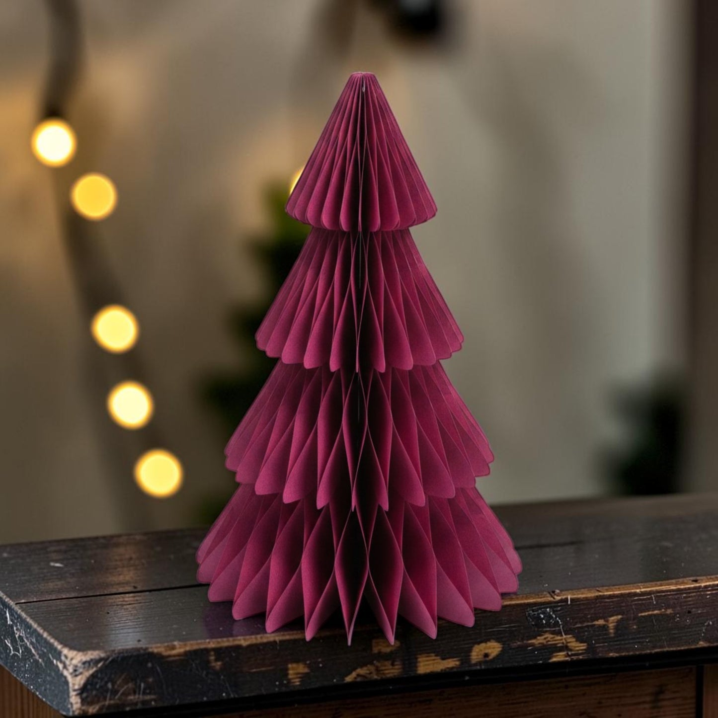 Claret Red Paper Christmas Tree