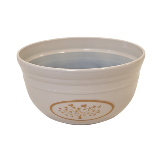Cream Round Love Heart Tree Bowl Recycled Plastic Planter 6.6LTR