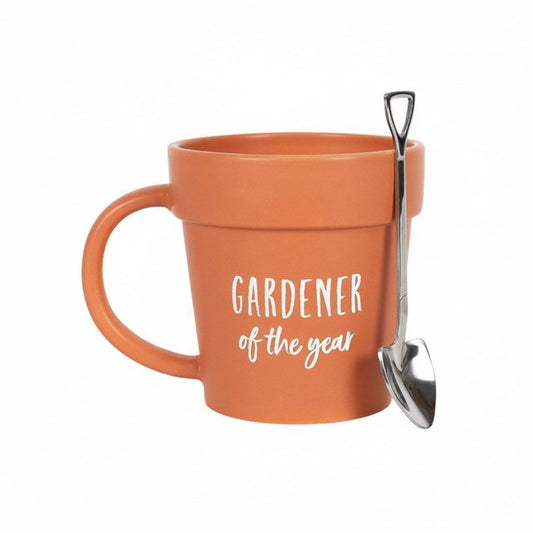 Gardener of the Year Pot Mug and Shovel Spoon