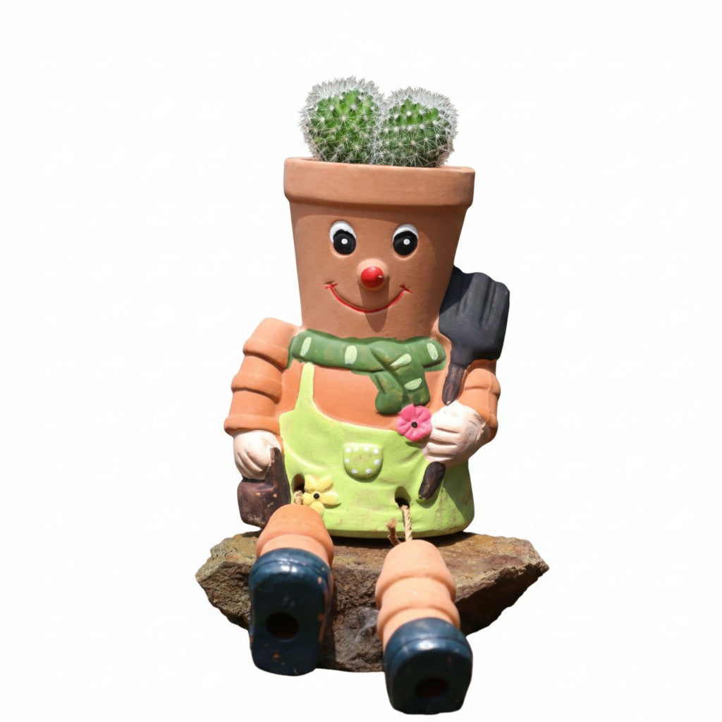Terracotta Pot Man Planter