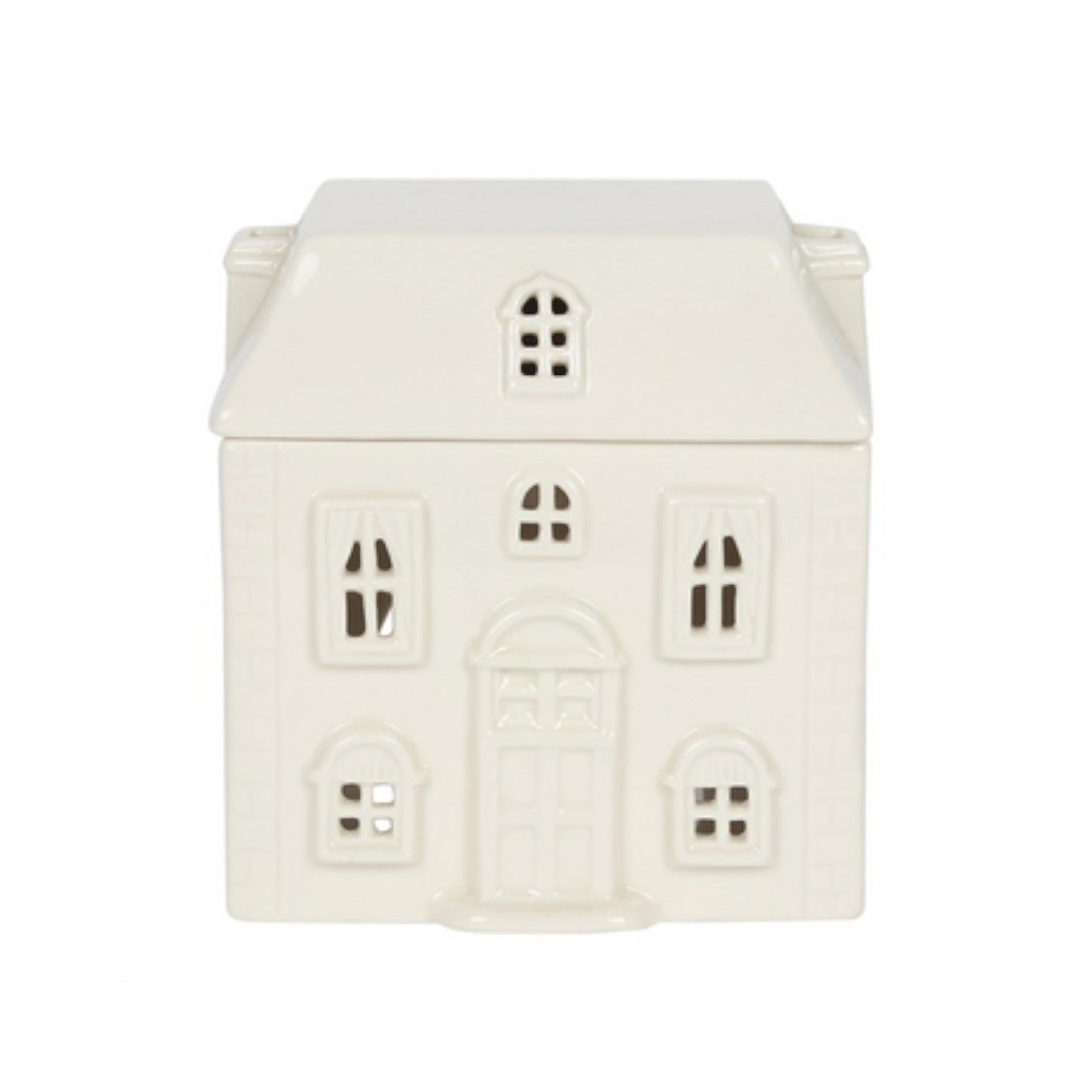 White Ceramic House Oil Burner