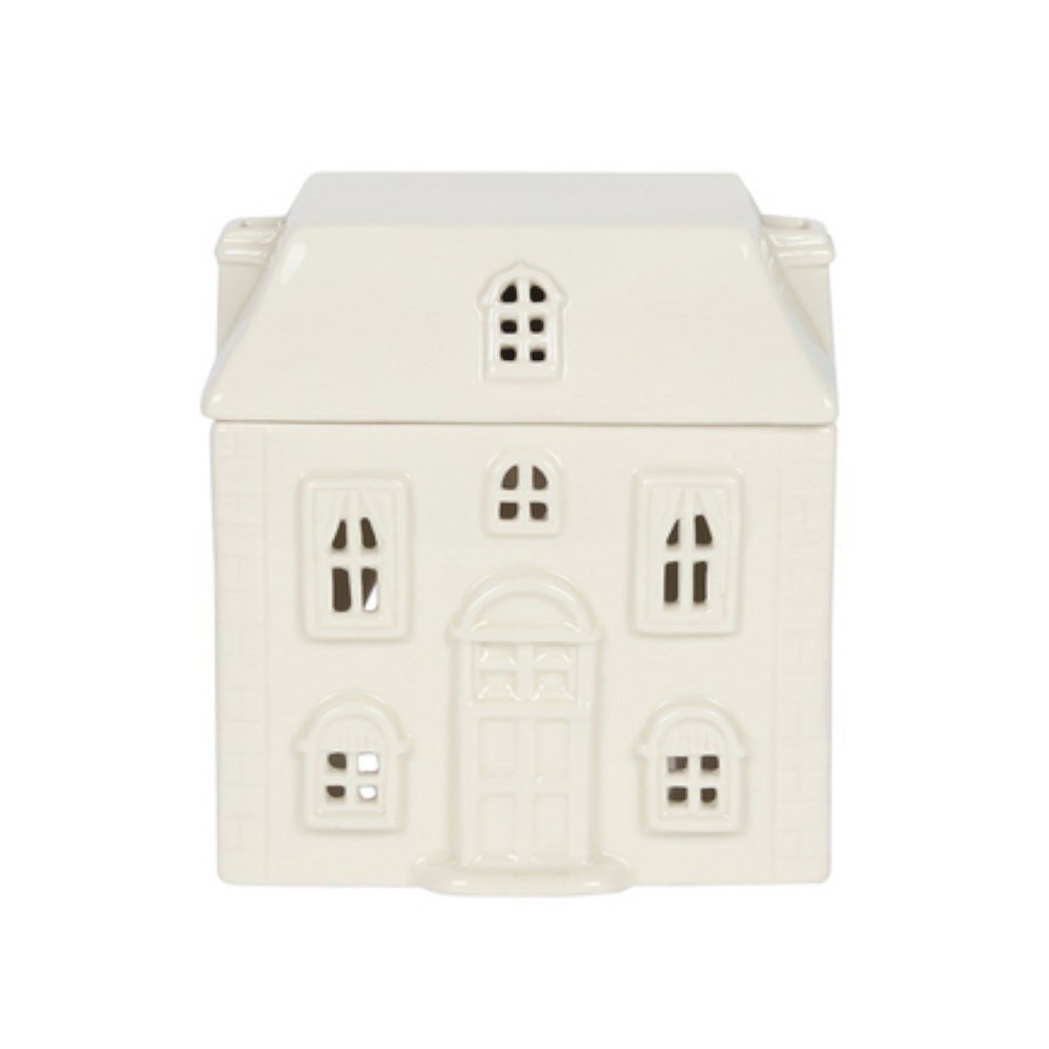 White Ceramic House Oil Burner