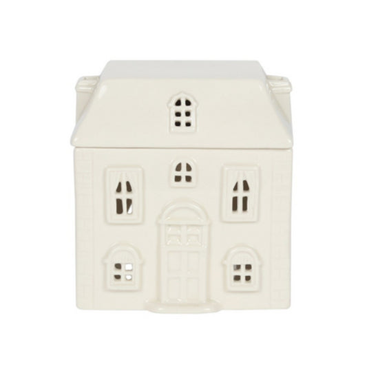 White Ceramic House Oil Burner