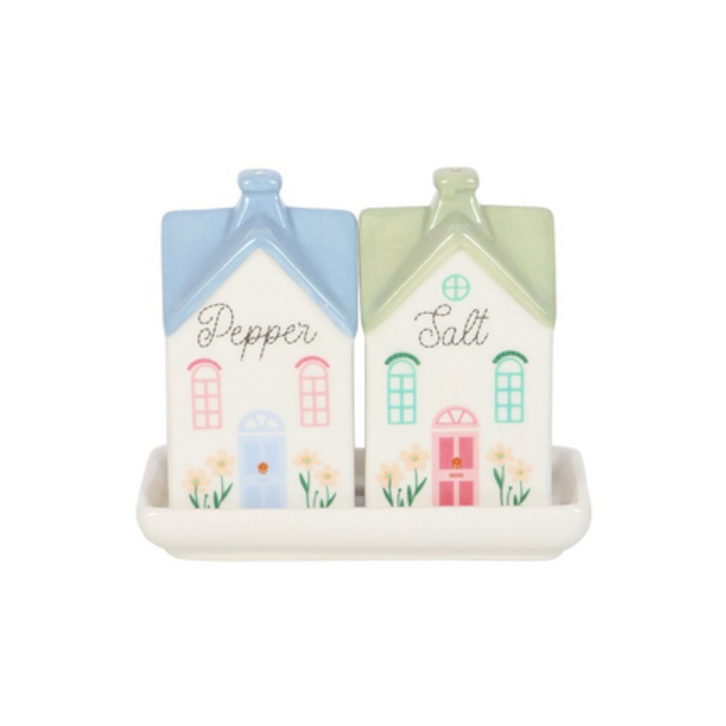 Pastel House Salt and Pepper Shakers
